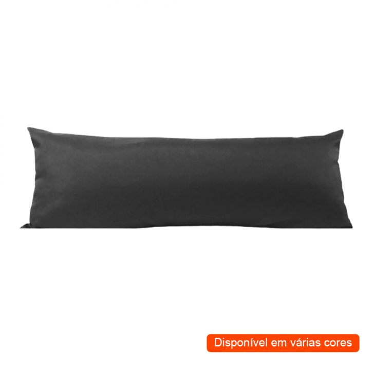 Almofada Decorativa Retangular Candy 70x22 Suede Preta