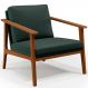 Poltrona Decorativa Para Sala de Estar Petra B04 Linho Verde Musgo - Lyam Decor