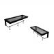 KIT 2 Prateleiras de Tela Decorativas Cozinha Porta Toalhas e Utensílios Metal Preto