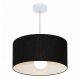 Pendente Cilíndrico Md-4206 Cúpula em Tecido 50x25cm Preto - Bivolt
