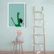 Quadro Infantil Cartoon Jacaré 86x60 Caixa Branco
