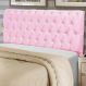 Cabeceira Estofada Paris 100CM Solteiro Strass Suede Rosa - D A DECOR