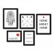 Kit Com 5 Quadros Decorativos - Frase Sonho Amor Flecha - 005kq01p