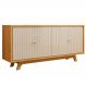 Balcao Buffet 4 Portas 180 cm Soleil Cedro Off White DJ MOVEIS