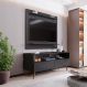 Conjunto Rack Bancada e Painel Adawi/Linden MDP/BP para TVs até 55 Preto G96 - Gran Belo