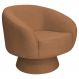 Poltrona Decorativa Liz Giratória Bouclé Terracota - Nexta Casa