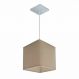 Pendente Quadrado Md-4223 Cúpula em Tecido 15/13x13cm Algodão Crú - Bivolt
