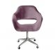 Cadeira de Escritório Secretária Giratória Zara - Veludo Roxo