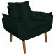 Poltrona Decorativa para Sala de Estar Opala Suede Verde - Montanaris Decor