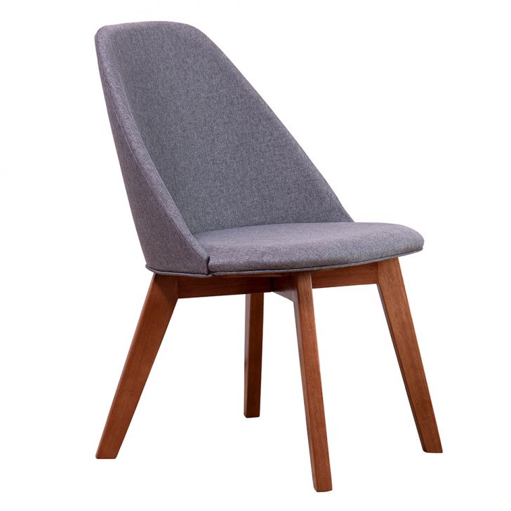 Cadeira Lucca Linho Cinza e Castanho