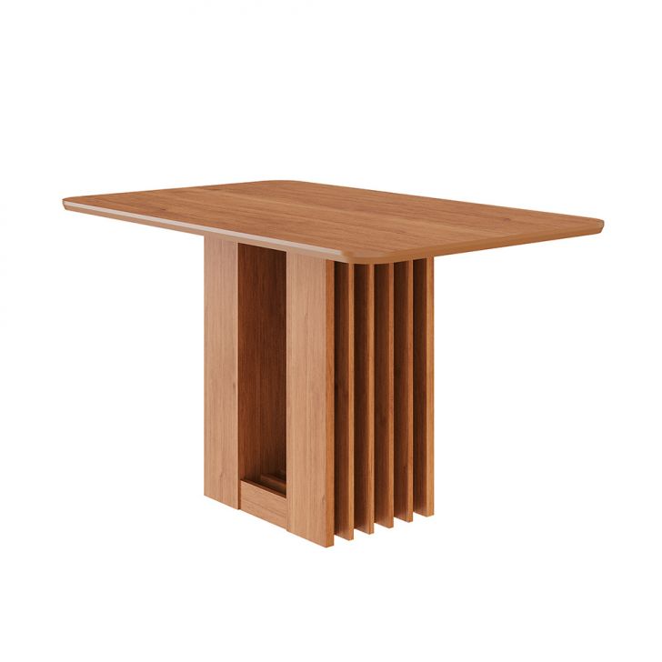 Mesa de Jantar Retangular com Tampo MDF Ariela Cinamomo 130 cm