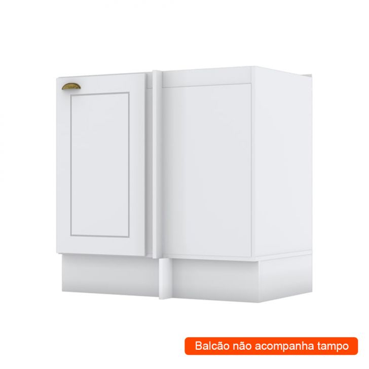 Balcão De Cozinha Nova York 1 Porta Branco 84 Cm