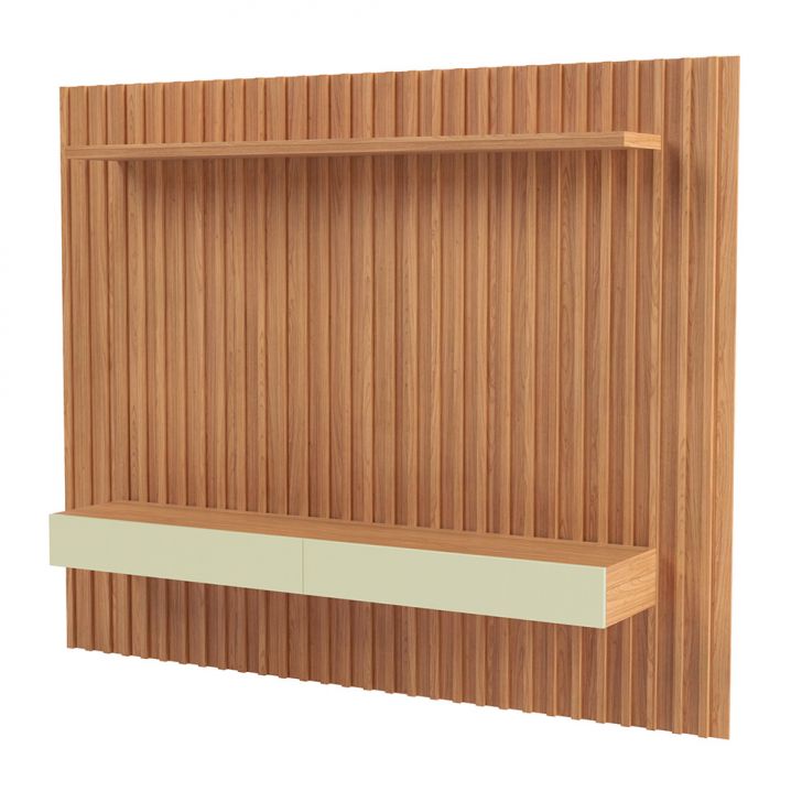 Painel para TV até 65 Polegadas Kira 2 GV Freijó e Off White 223 cm