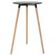 Mesa alta bar bistro gourmet Eames Leda pé palito Preto
