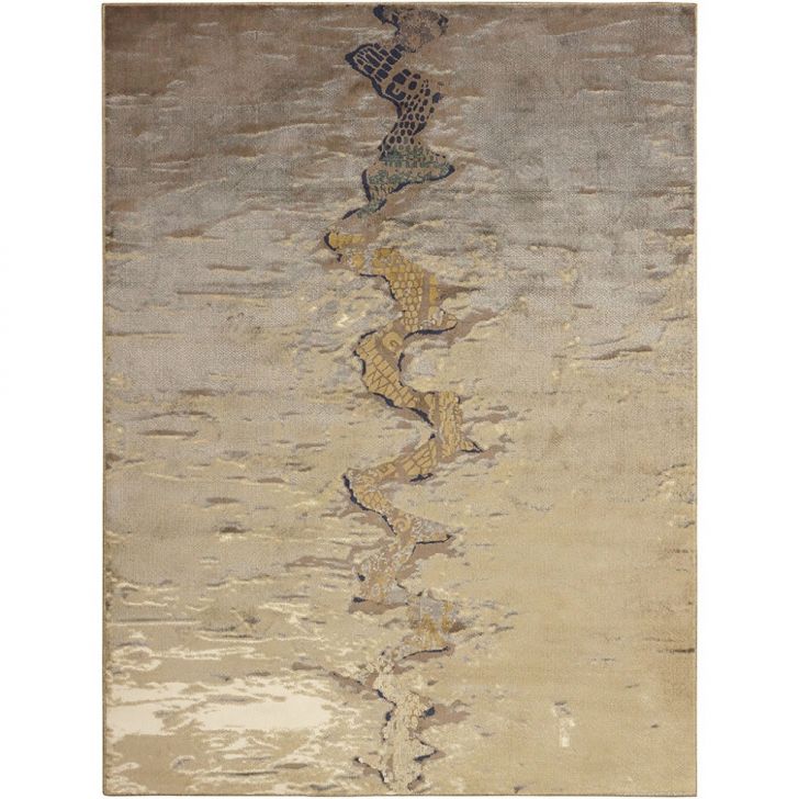 Tapete Perfeita Fendas Retangular Veludo (150x200) Bege