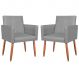 2 Poltronas Resistente para Recepção Confortável Corino Escritório MOBLAN decor