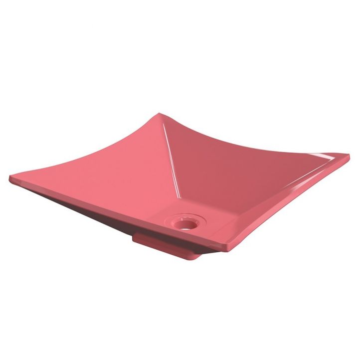 Cuba Pia de Apoio para Banheiro Quadrada Luxo 34 C08 Rosa - Mpozenato