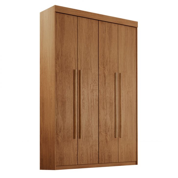 Guarda-roupa Solteiro Xangai 4 Portas 2 Gavetas Imbuia
