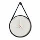 Relogio Adnet Marrom Alça Preta Mostrador Branco 40 cm