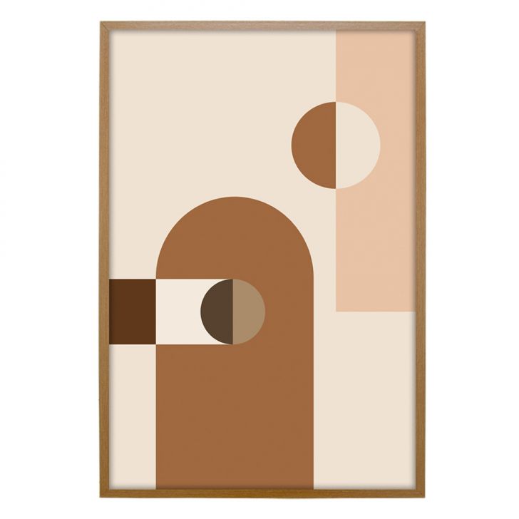 Quadro Abstrato Geo II sem Vidro Colorido 50x70 cm