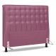 Cabeceira Cama Box Casal King Size Ciara 195cm Botonê com Frame Suede Rosa - Desk Design