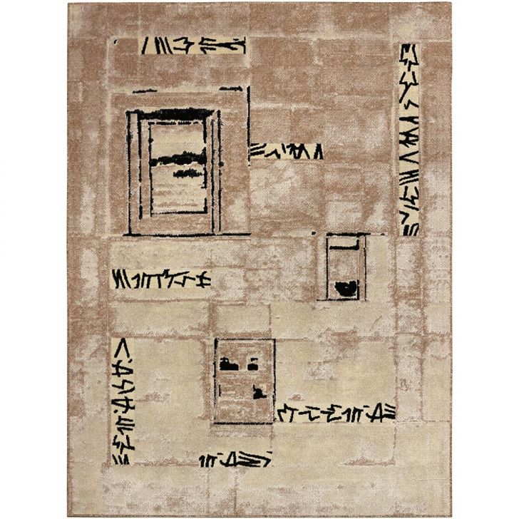 Image of Tapete Ancestralidade Jmb Retangular Veludo (300x400) Bege PLA-TS172AC08KGDMOB