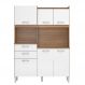 Cozinha Compacta Harmonia 6 Portas e 2 Gavetas Amêndola/Branco - Demóbile