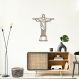 Quadro Escultura Cristo Redentor RJ 100x79 Marrom