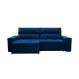 Image of Sofá 4 Lugares Retrátil e Reclinável Spencer Veludo Azul Marinho 260 cm MO173UP08IYPMOB
