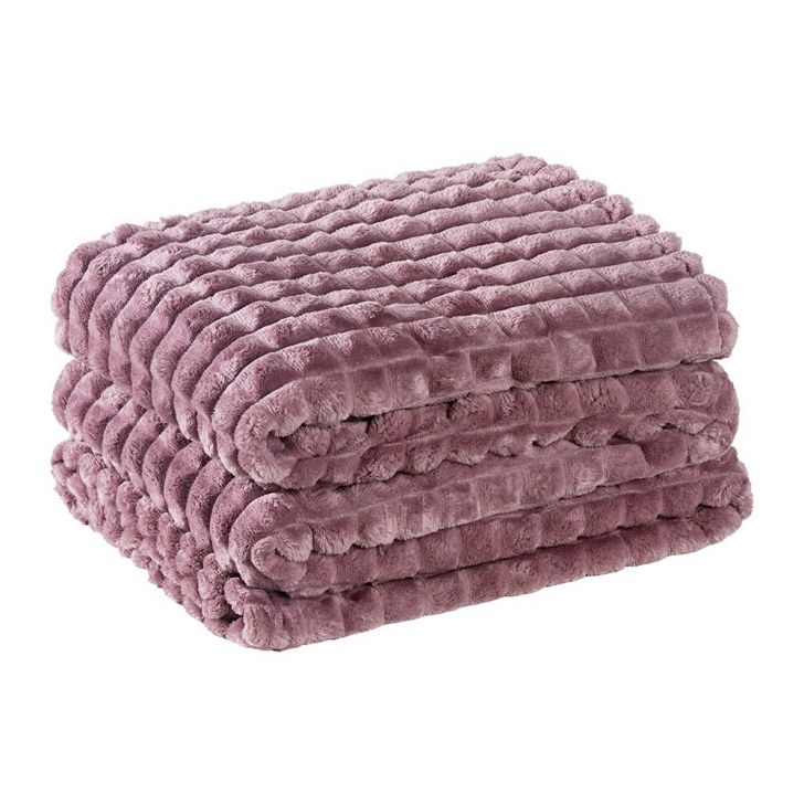 Cobertor Queen Willow Manta Flannel Ultrasoft - Peony Rosê