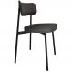 Cadeira Estofada Para Sala de Jantar Astrid Preto C01 Linho Preto - Lyam Decor