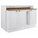 Bancada E Balcao Gourmet 146cm CE818 Americana Branco Nature Henn