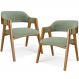 Kit 02 Cadeiras Para Sala de Jantar e Estar Living Estofada Suran L02 Bouclê Oliva - Lyam