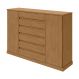Cômoda Vedra 2 Portas 7 Gavetas Amêndoa Clean