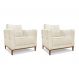 Conjunto com 2 Poltronas Potenza Linho Natural