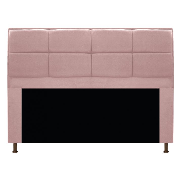 Cabeceira Munique 140 cm Casal Suede Rosê - Amarena Móveis