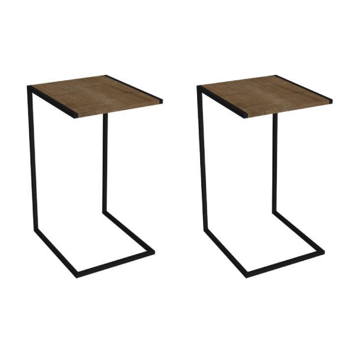 Conjunto com 2 Mesas Laterais Steel Vermont