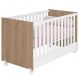 Berço Infantil Mini Cama MDP com Rodízios Doce Mel Carvalho/Branco