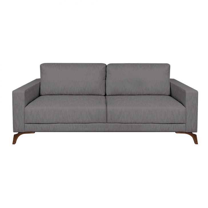 Image of Sofá 3 Lugares Henry Veludo Cinza 190 Cm PLA-SO964UP08FILMOB