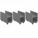 Kit 03 Suportes Para Cpu E Nobreak Com Rodízios Guide L03 Cinza - Lyam