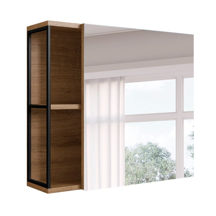 Espelheira Angel 1 PT Preta e Mel