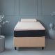 Cama Box Solteiro com Colchão Mola Ensacada Guldi Macio e 1 Travesseiro Guldi Nasa Viscoelástico Natural, Azul e Branco