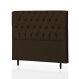 Cabeceira Solteiro Maria 90 CM Suede Marrom - D A Decor