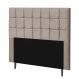 Cabeceira Estofada Espanha 195CM King Strass Suede Bege - D A DECOR