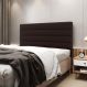 Cabeceira Atlas 195 para Cama King A-011 Couro Marrom Aradecor