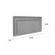 Cabeceira Casal Estofada Para Cama Box 140cm x 60cm Reta Luxo Dupla - Suede Cinza com Tachas Fumê