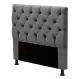 Cabeceira Cama Box Solteiro Cristal 90cm Suede Cinza - Desk Design