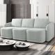 Sofá Cama Modulado Retrátil e Reclinável Decorativo Varsóvia 306cm Veludo Cinza G33 - Gran Belo