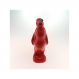 Miniatura Pinguim Cerâmica Decorativa Vermelho 23x18Cm