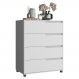 Cômoda 80cm com 4 Gavetas Multimóveis CR35243 Branco